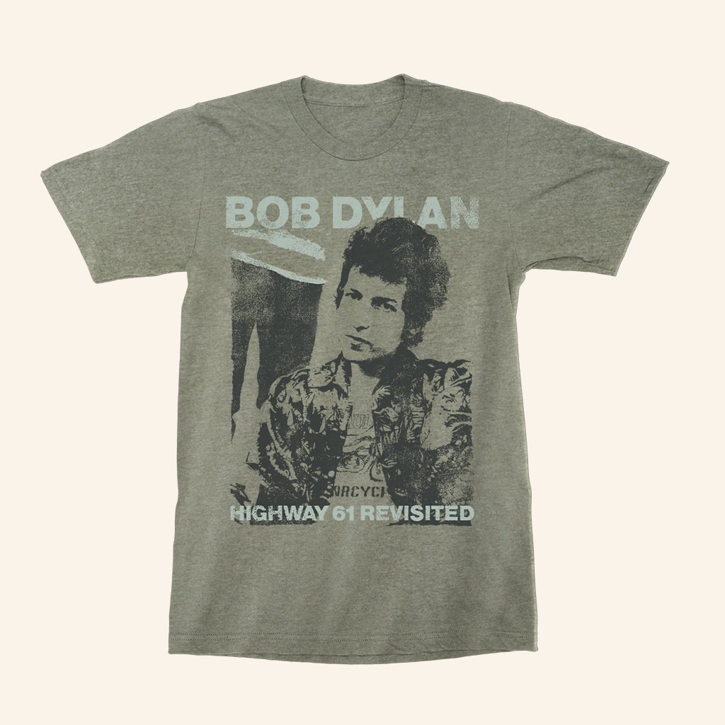 Bob Dylan Merch Distressed Highway 61 Revisited T-Shirt Birthday Present For Husband