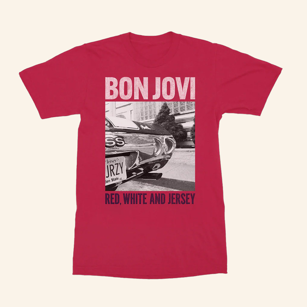 Bon Jovi Merch Forever Red White And Jersey Red T-Shirt Gifts For Rock Band Fans