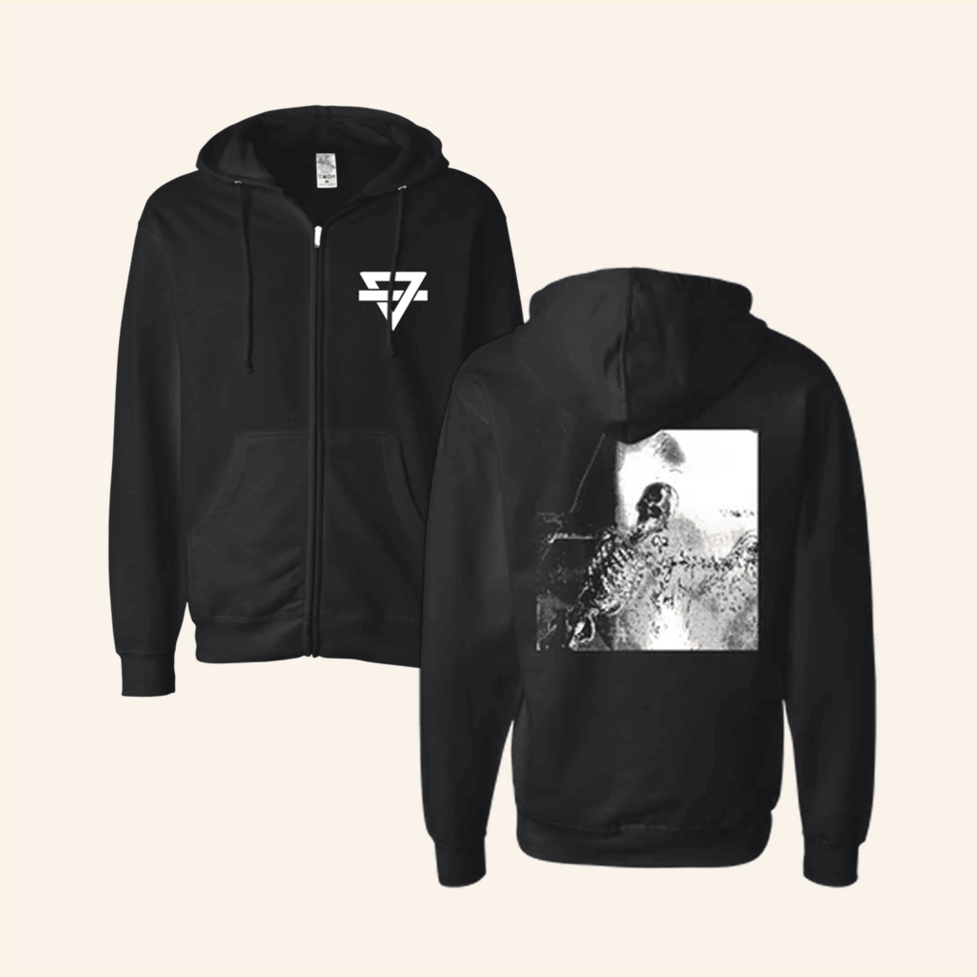 Bones Zip Up Hoodie Rainbow Kitten Surprise Logo Merch Him Birthday Gifts BFF Gifts Ideas