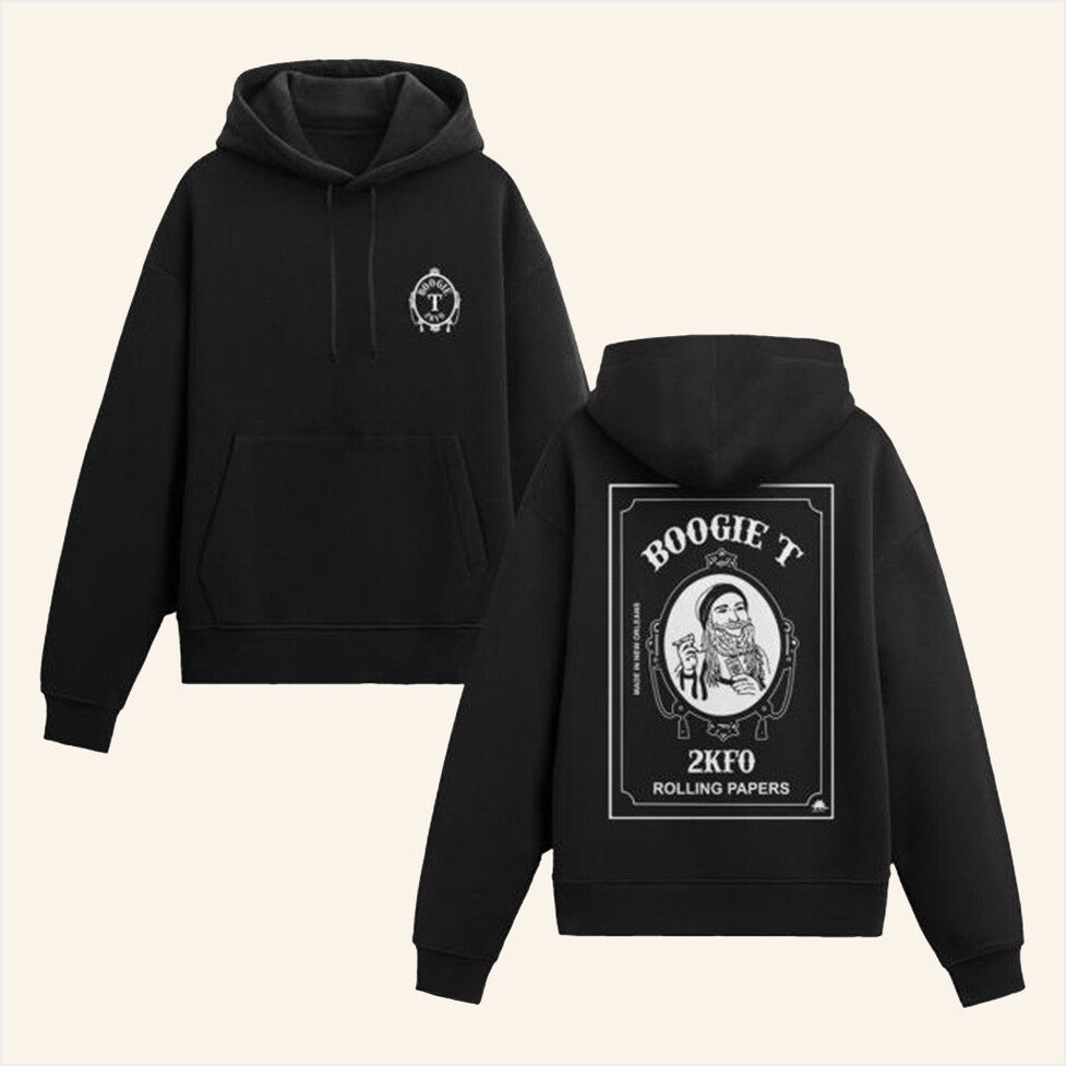 Boogie T Smoking Man Hoodie Boogie T Merch Black Present For Husband Birthday Gifts For BFF