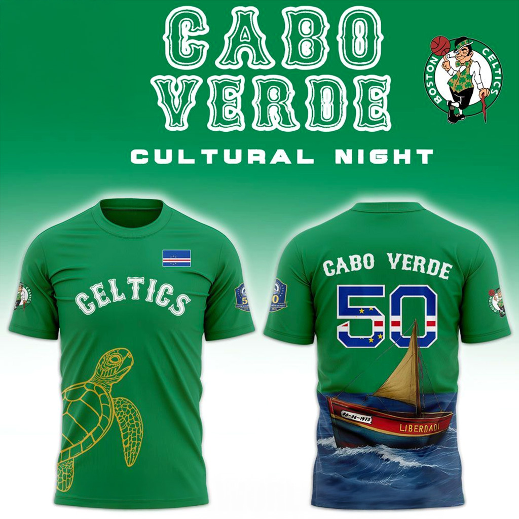 Boston Celtics Cabo Verde Celebration T-Shirt Boston Celtics Merch Gift Ideas For Fans