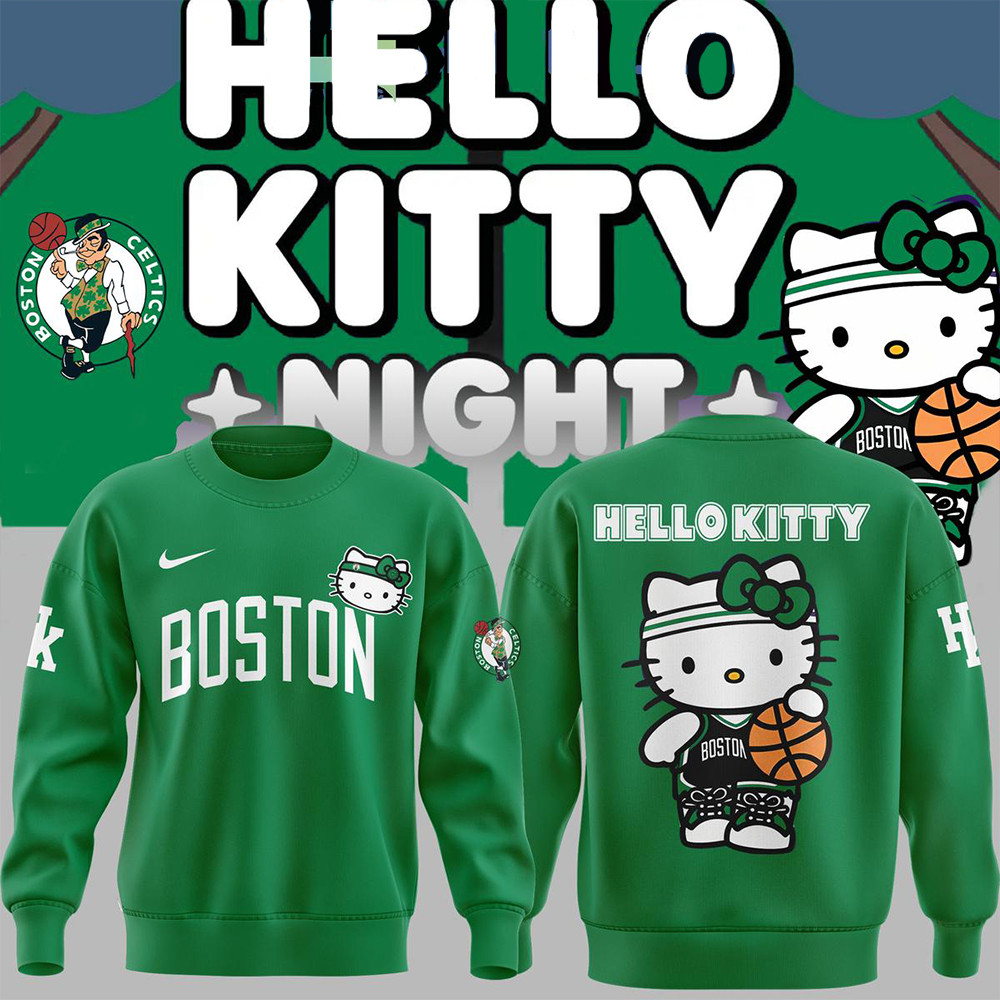 Boston Celtics The Memories Of Hello Kitty Night Sweatshirt Gift For Basketball Lover
