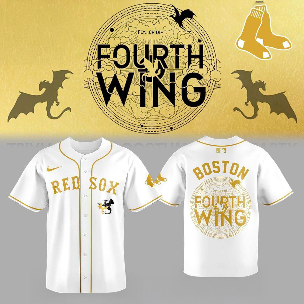 Boston Red Sox Fourth Wing Night White Jersey Boston Red Sox Merch Best Gifts For Dad