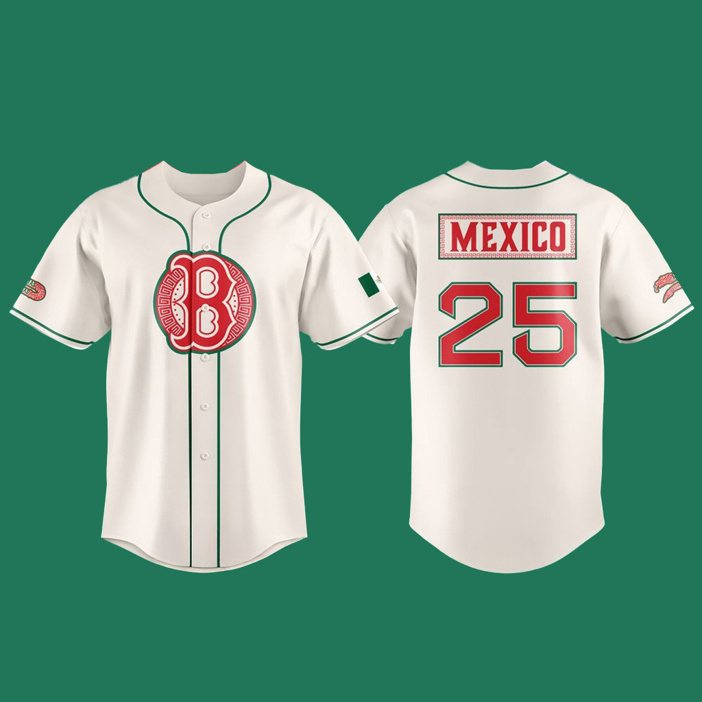 Boston Red Sox Mexican Celebration Night 2025 Baseball Jersey Gifts For Baseball Fans