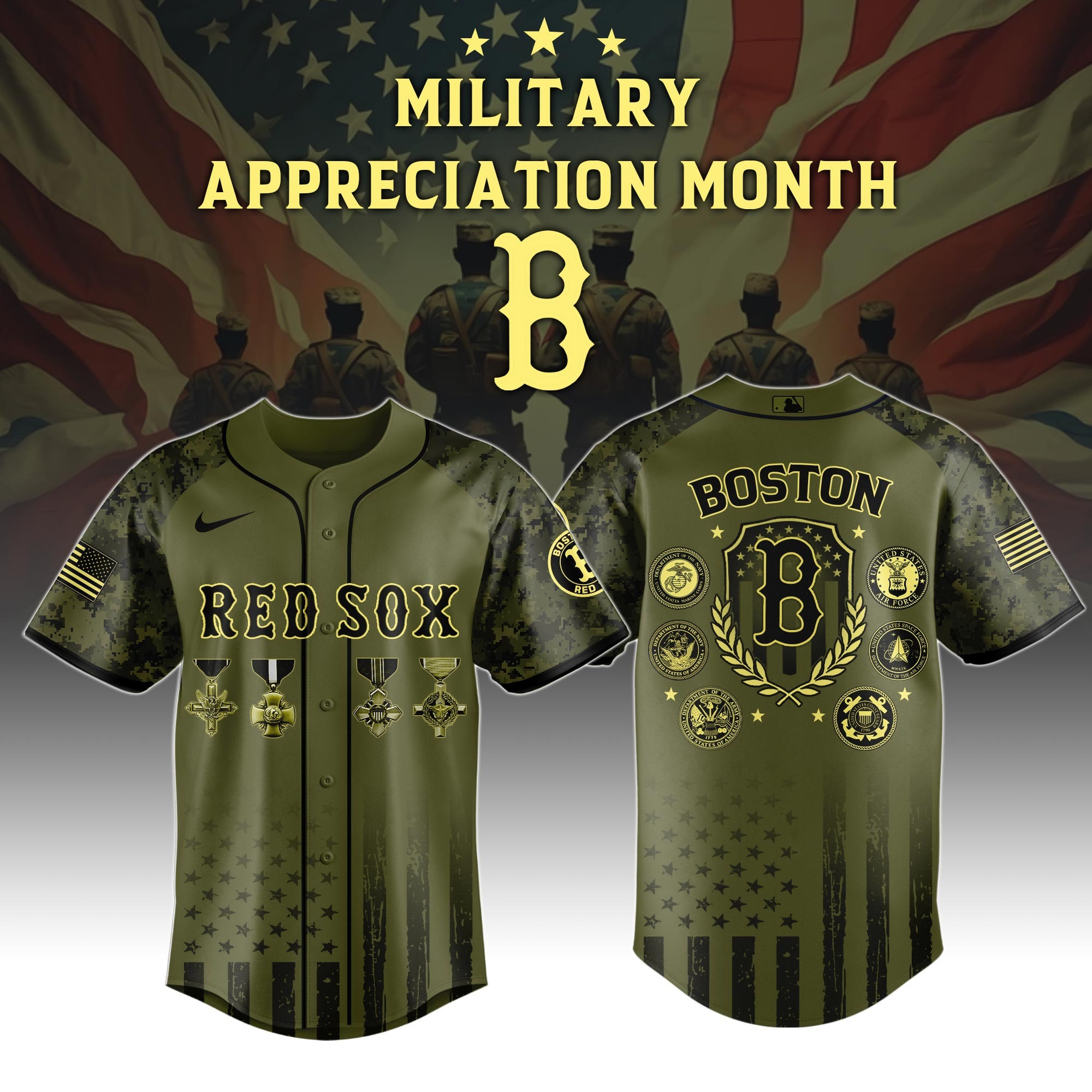 Boston Red Sox MLB x Military Appreciation Month Special Edition Jersey 2025