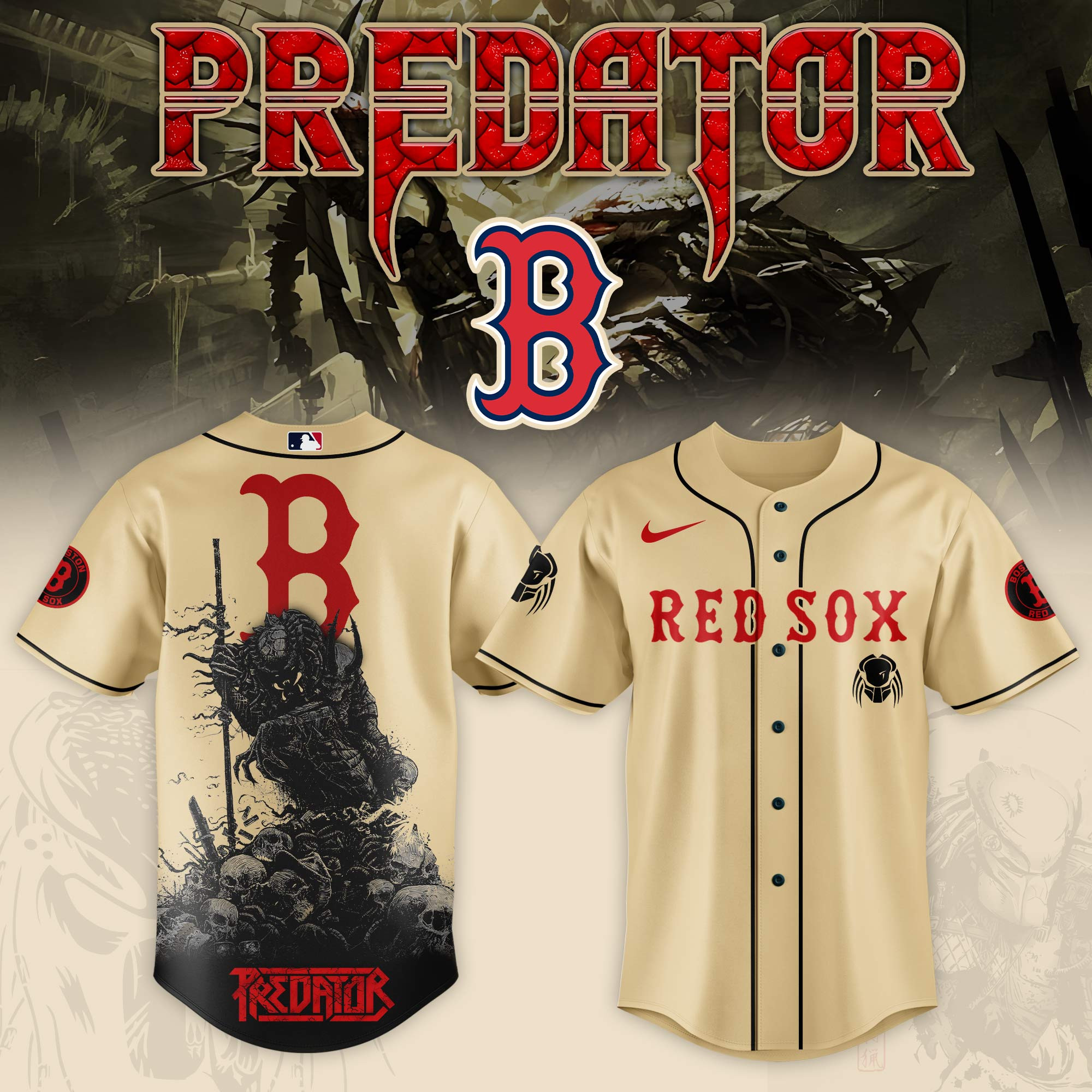Boston Red Sox Mlb X Predator Baseball Jersey For Fans