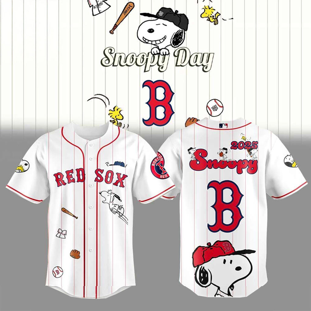 Boston Red Sox Snoopy Day Jersey Boston Red Sox Merch Best Gifts For Brother