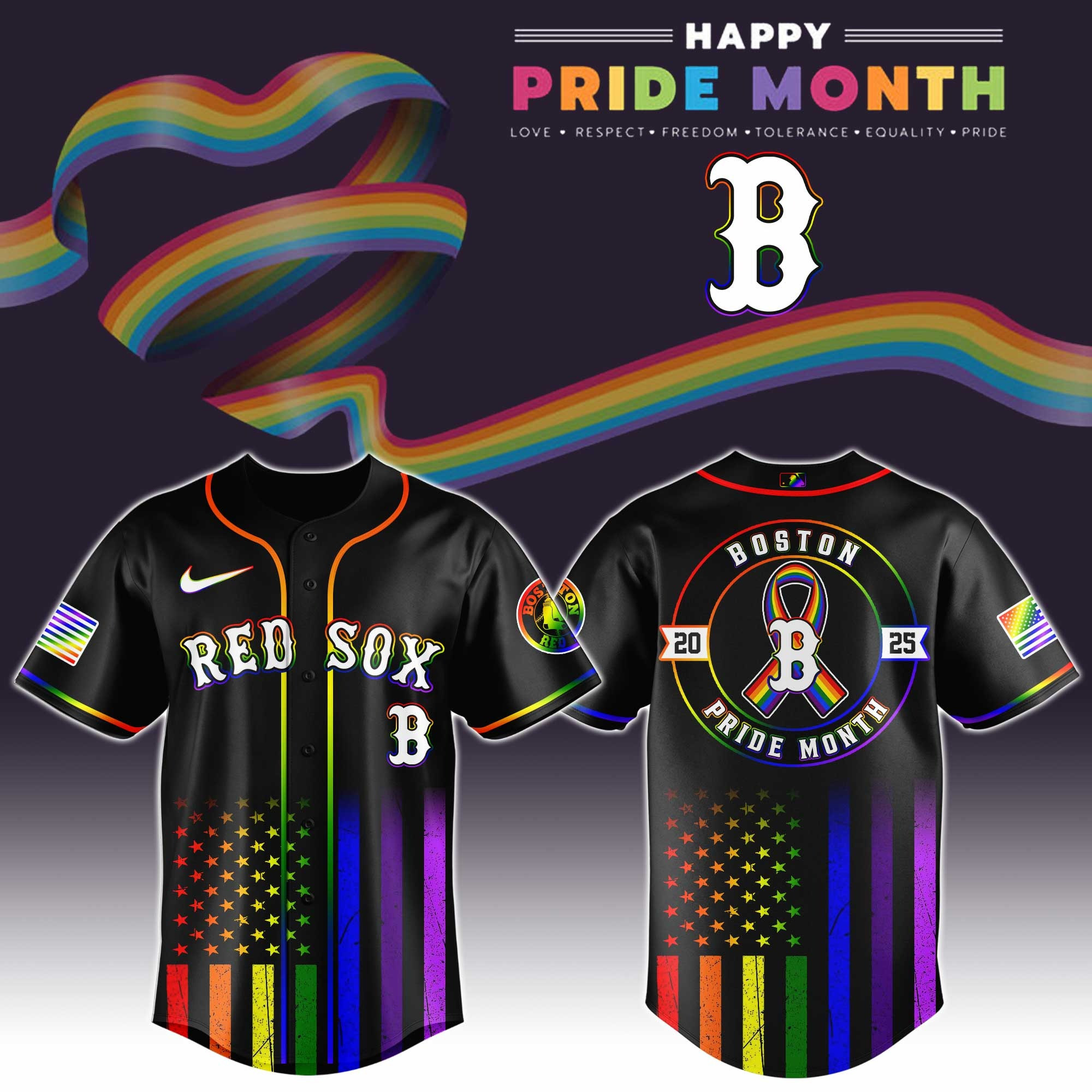 Boston Red Sox Special Pride Month Jersey Cool Baseball Gifts