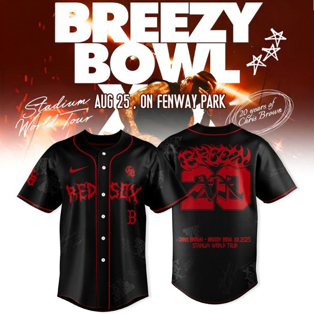 Boston Red Sox x Breezy Bowl XX Tour 2025 Jersey Boston Red Sox Merch Fans Gifts