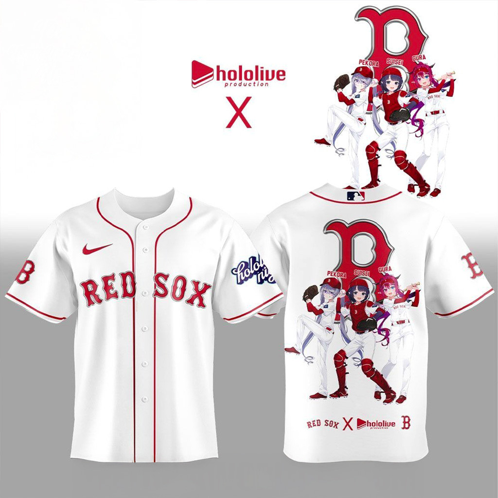 Boston Red Sox X Hololive Night Collaboration Jersey Boston Red Sox Merch Gifts For Dad