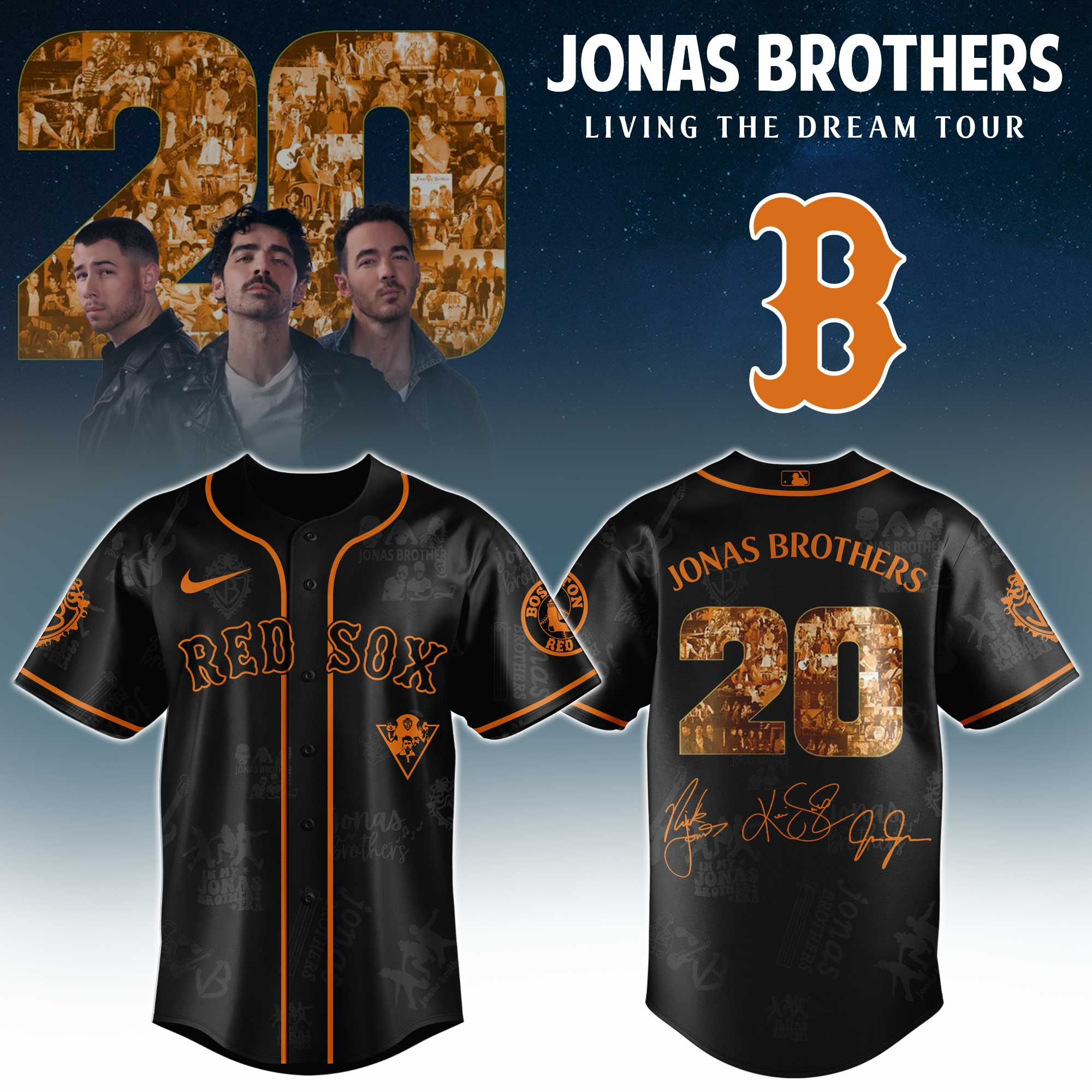 Boston Red Sox X Jonas Brothers Tour 2025 Jersey Gift For Music Lovers
