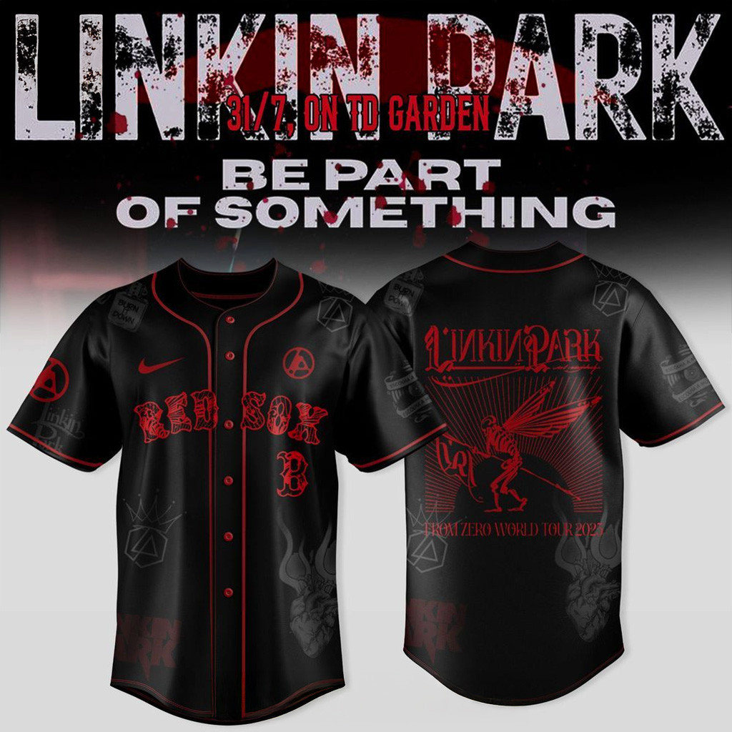 Boston Red Sox X Linkin Park From Zero World Tour 2025 Jersey Best Gifts For Baseball Lovers