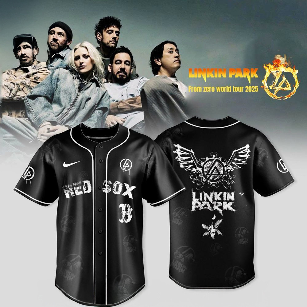 Boston Red Sox X Linkin Park From Zero World Tour 2025 Jersey Red Sox Merch Fans Gifts