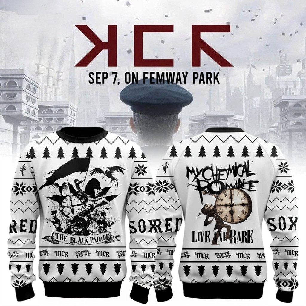 Boston Red Sox X Long Live The Black Parade My Chemical Romance Sweatshirt Fan Merch