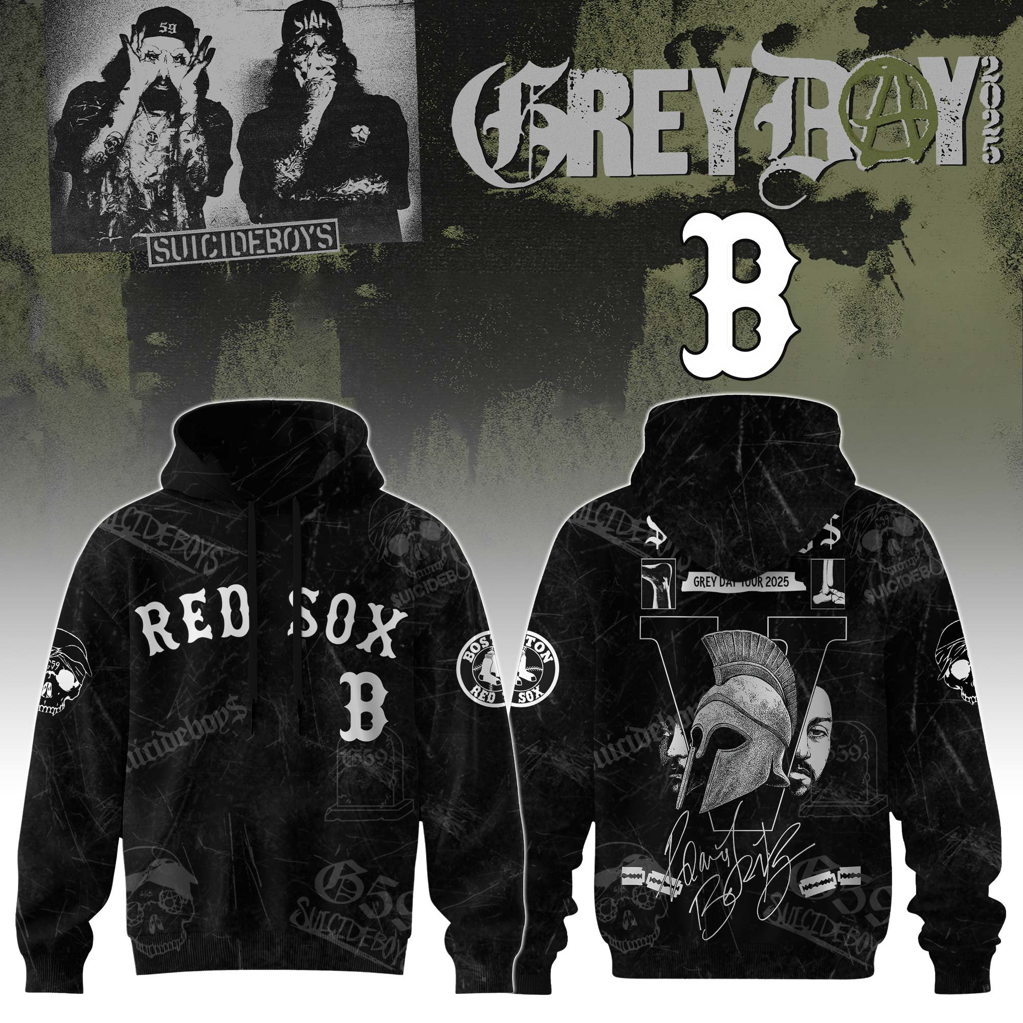Boston Red Sox X Suicideboys G59 Hoodie 2025 Gift For Baseball Fans