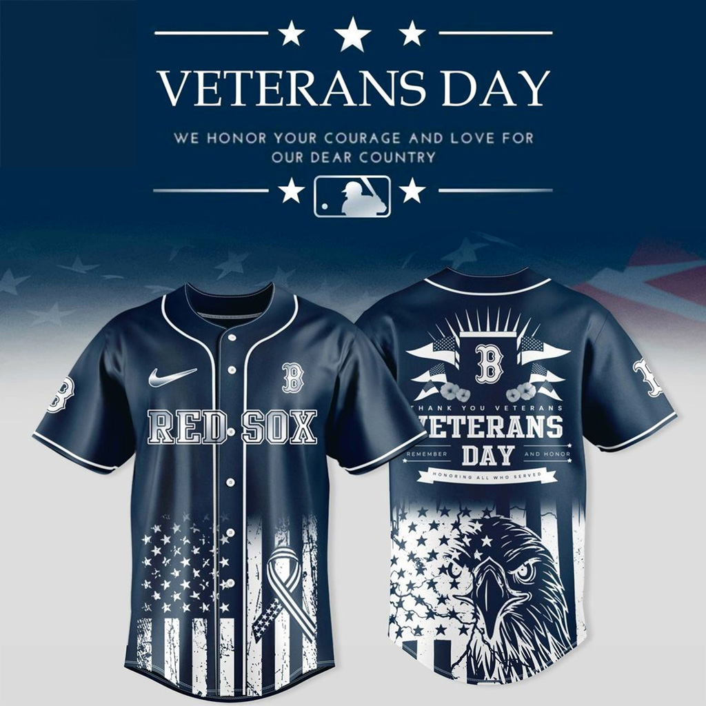 Boston Red Sox X Veterans Day 2025 Jersey Boston Red Sox Merch Gifts For Fans