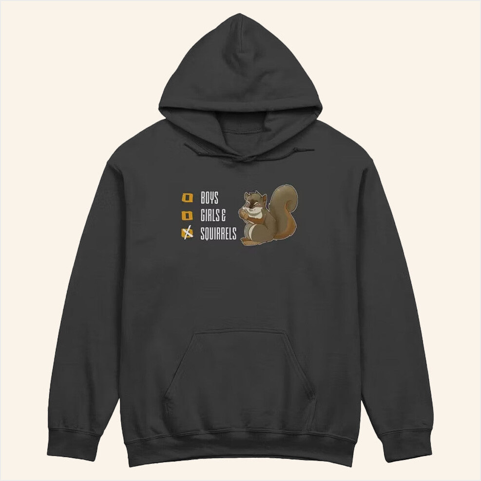 Boys Girls And Squirrels Hoodie Danny Motta Merch Gift Ideas For Husband Birthday Gift Ideas