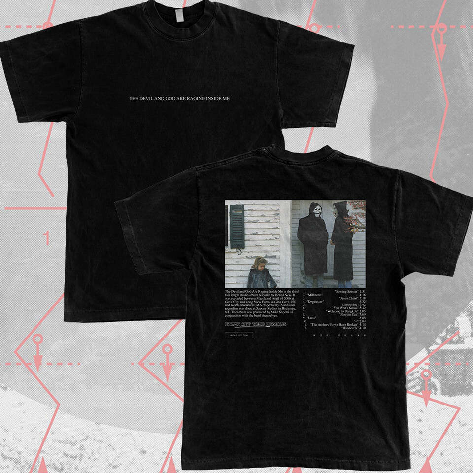 Brand New Band Merch T-Shirt The Devil and God Are Raging Inside Me Tee Fan Birthday Gift for Husband
