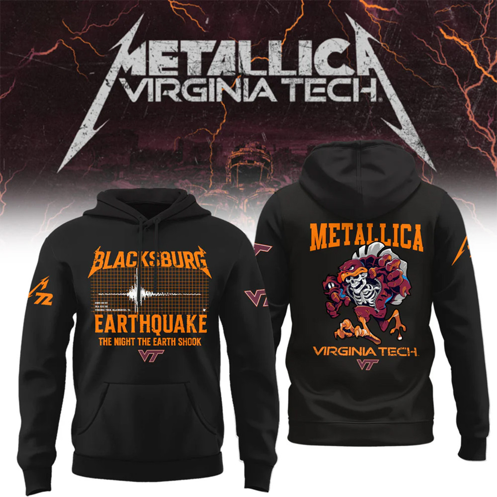 Breaking Virginia Tech Hokies Blacksburg Earthquake Hoodie Presents For Football Fans