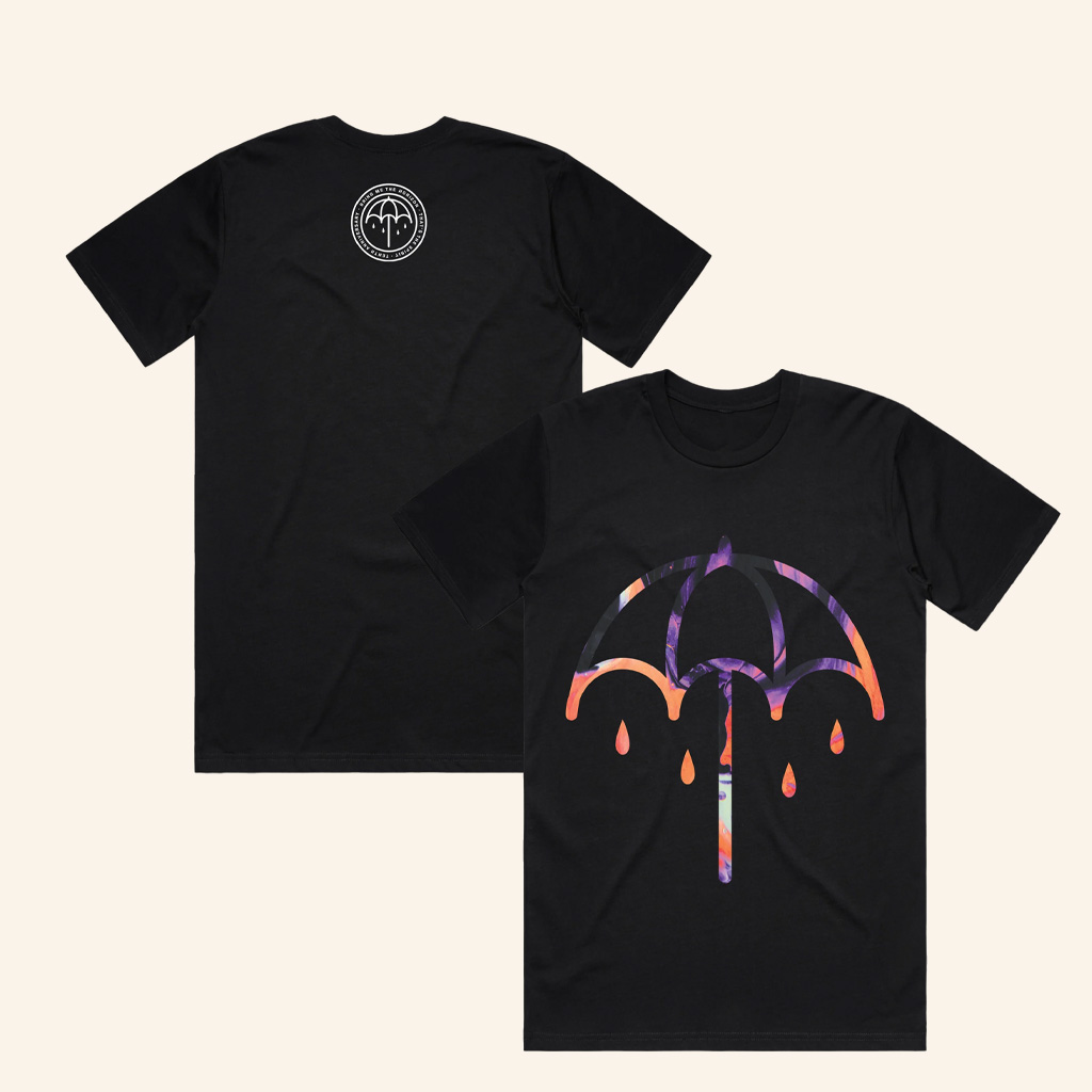 Bring Me The Horizon Merch That's The Spirit 10Th Anniversary Black Coloured Umbrella T-Shirt