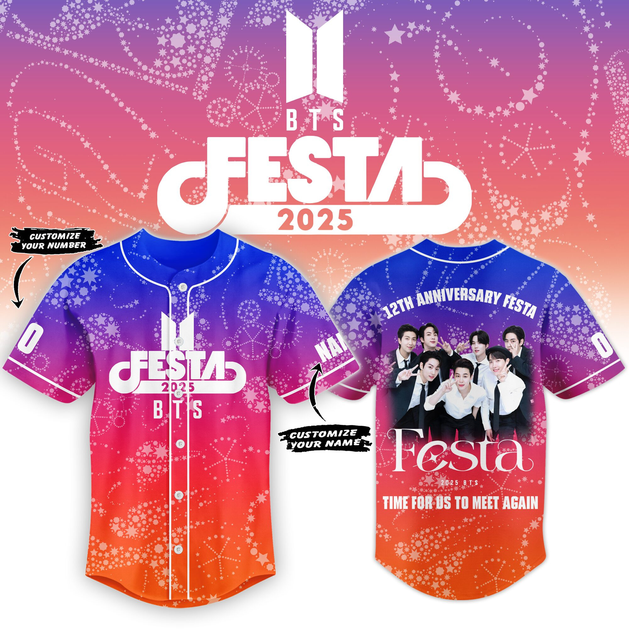 Bts Music Personalized Baseball Jersey For Fans