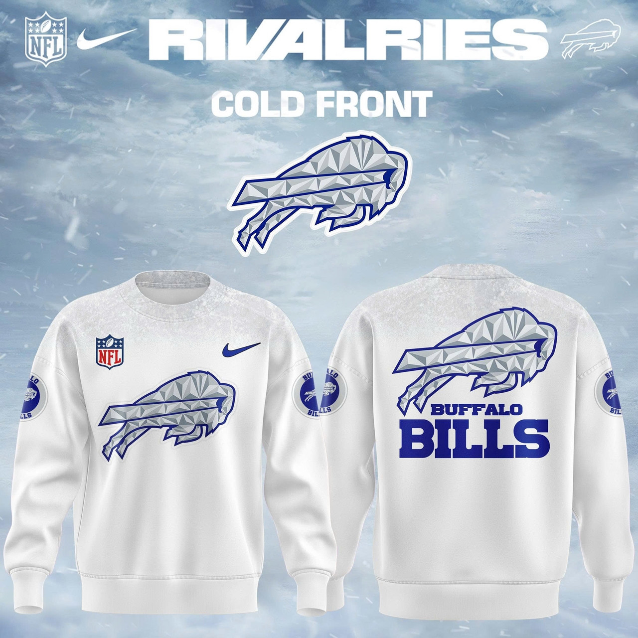 Buffalo Bills 2025 2026 Rivalries Cold Front Sweatshirt Pattern Cool Merch Gift For Fans
