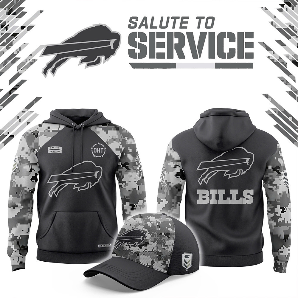 Buffalo Bills 2025 Salute to Service Club Fleece Edition Hoodie Best Gifts For Nfl Fans