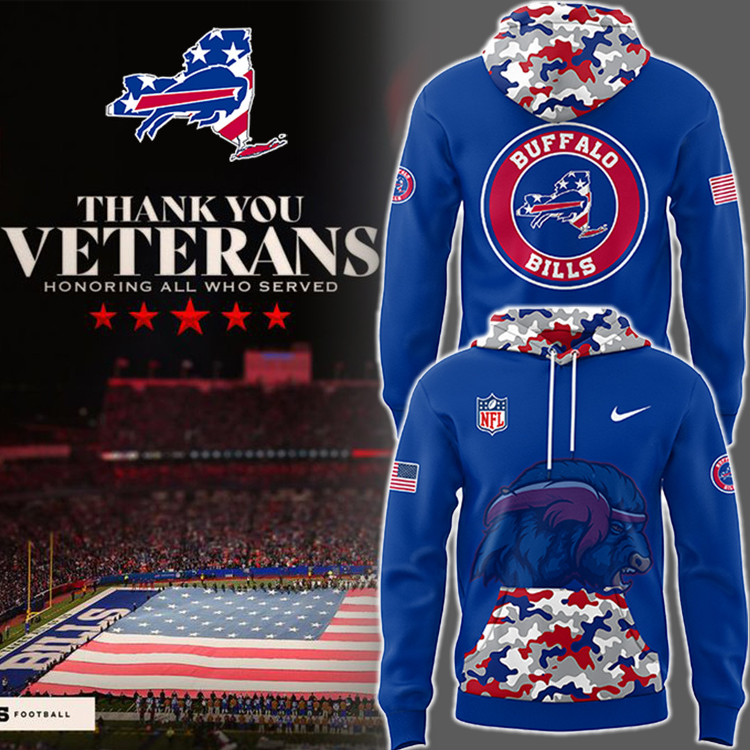 Buffalo Bills Camo Hoodie Royal Football Fan Gift Ideas
