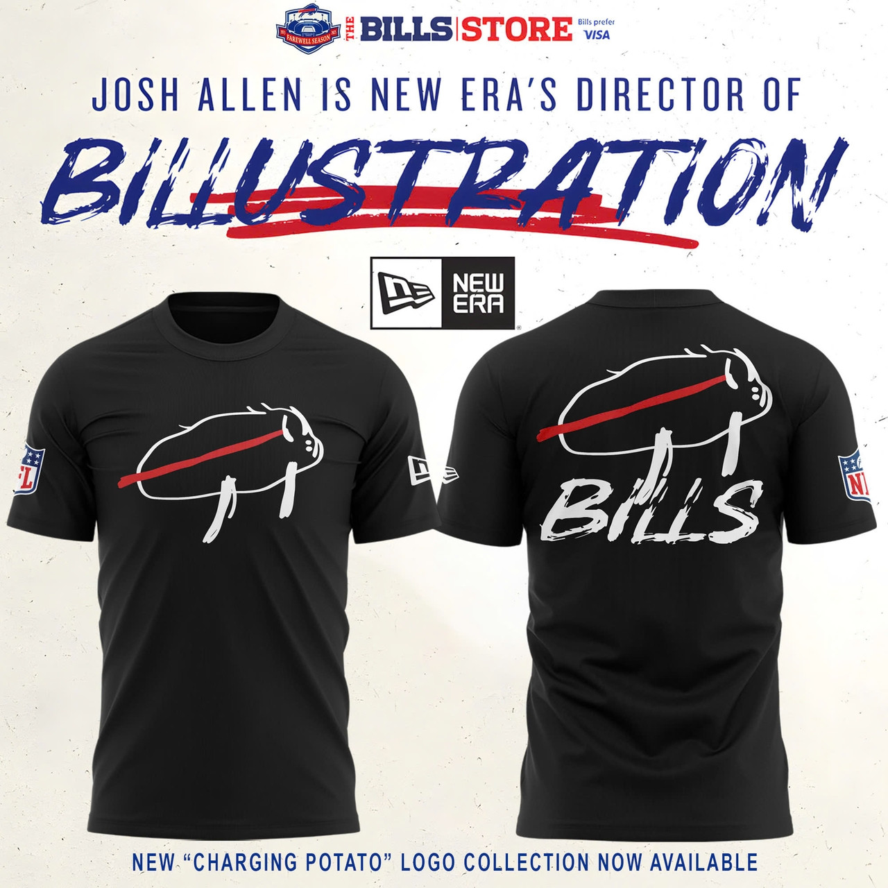 Buffalo Bills Football 2025 Logo Tshirt Black Best Merch Gift For Football Players