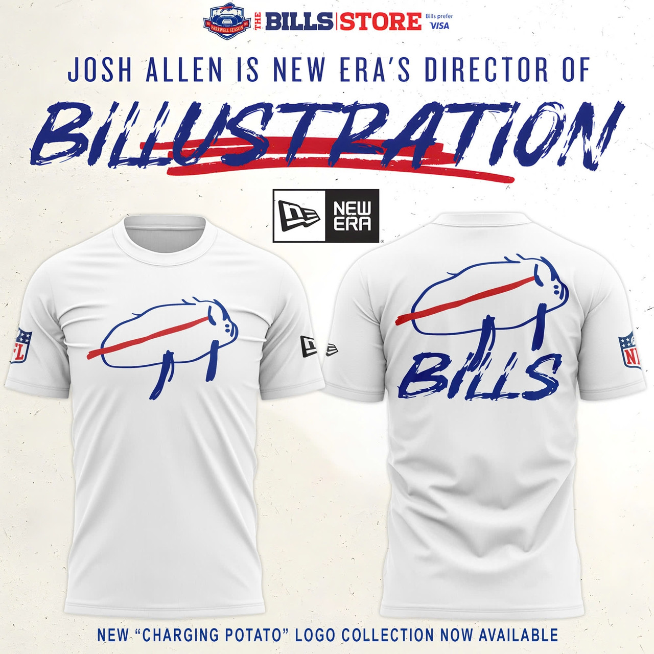 Buffalo Bills Football 2025 Logo Tshirt White Unique Merch Gift For Football Players