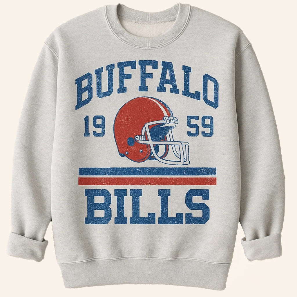 Buffalo Bills Football Game Day Sweatshirt Buffalo Bills Merch Football Fan Gift Ideas