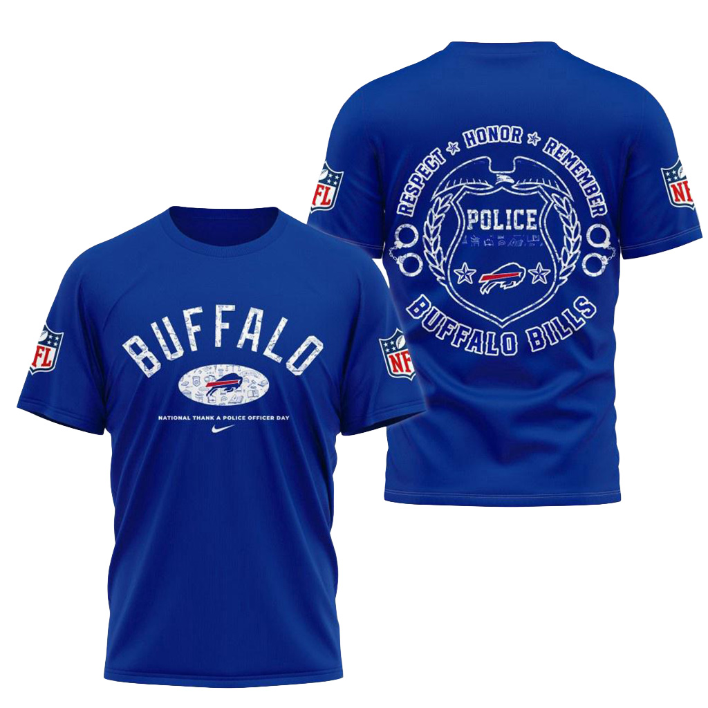 Buffalo Bills National Thank A Police Officer Day Shirt Buffalo Bills Merch Gifts For Fans
