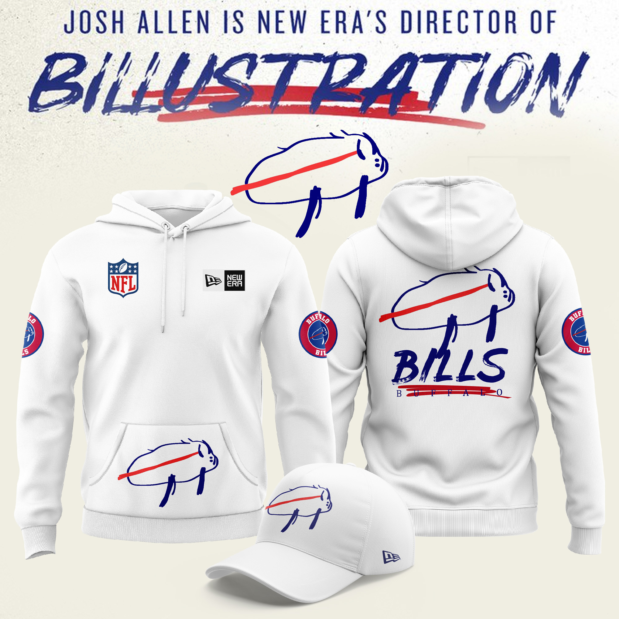 Buffalo Bills White Hoodie Unique Gifts For Football Fans