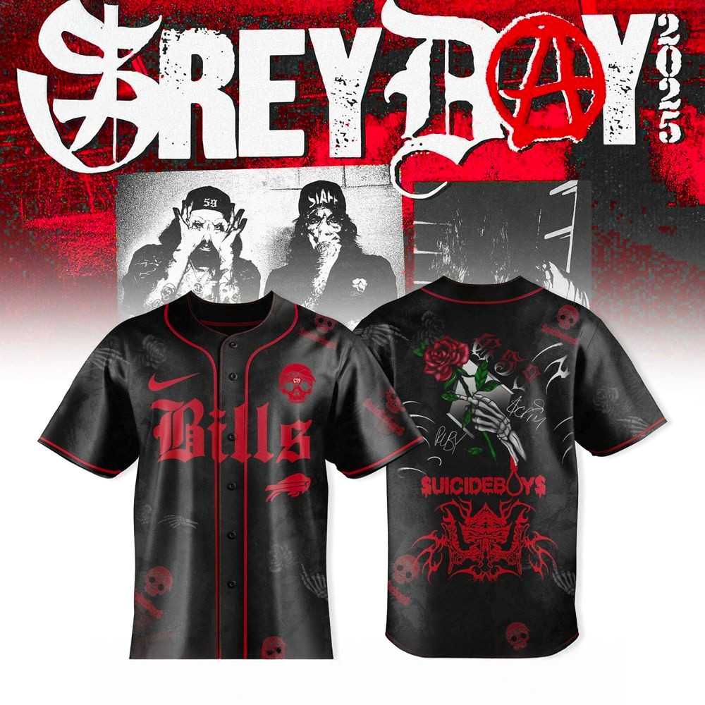 Buffalo Bills X Uicideboy Greyday Tour 2025 Jersey Buffalo Bills Merch Husband Gifts