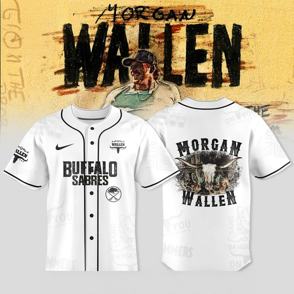 Buffalo Sabres X Morgan Wallen Tour Merch 2025 Jersey Buffalo Sabres Merch Gifts For Dad