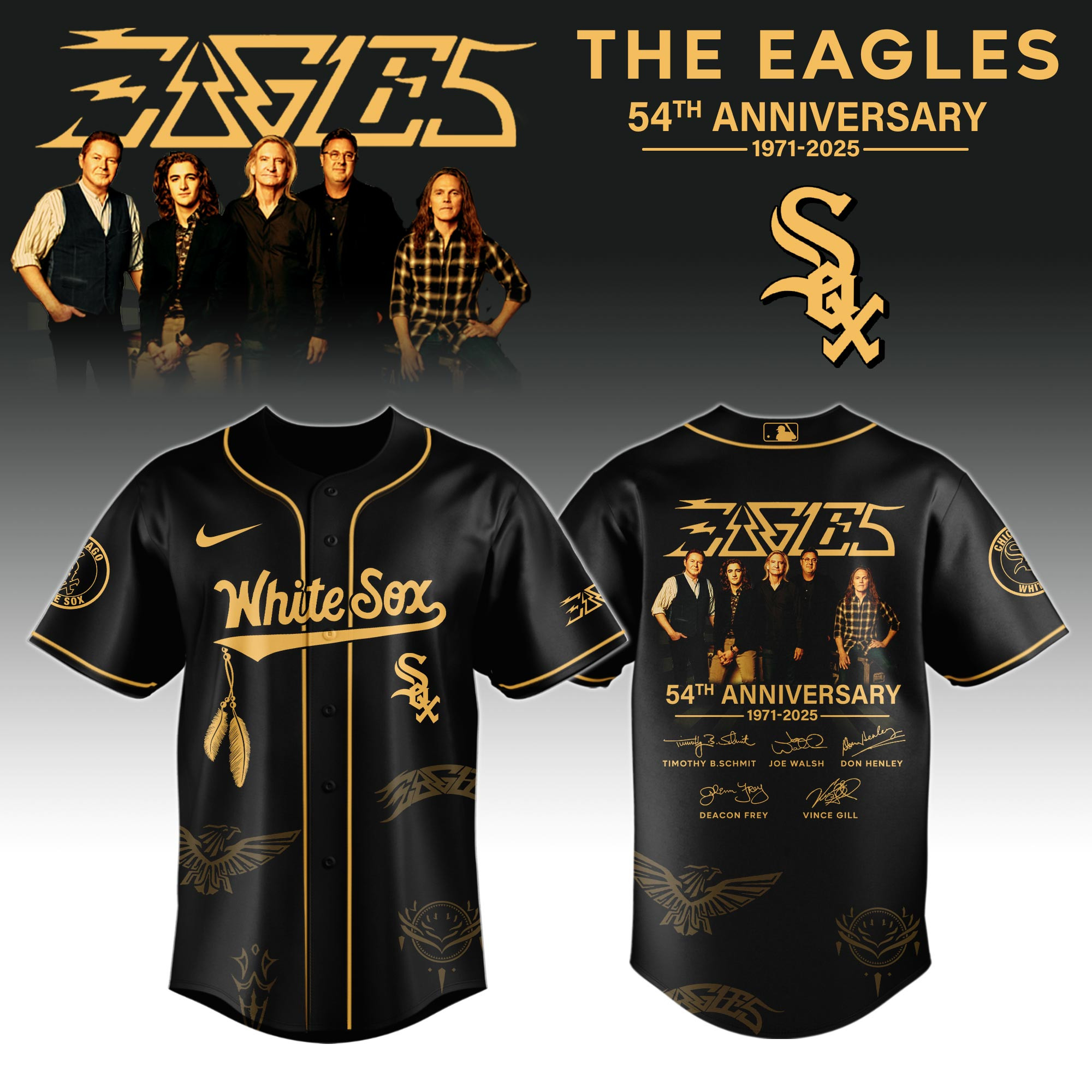 C W Sox X Eagles Band Music Jersey 2025 Gift Ideas For Baseball Fans