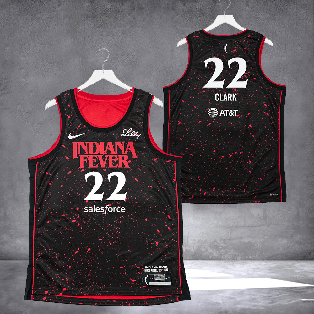 Caitlin Clark 22 Indiana Fever Stranger Things Rebel Swingman Jersey Basketball Fan Gift Ideas