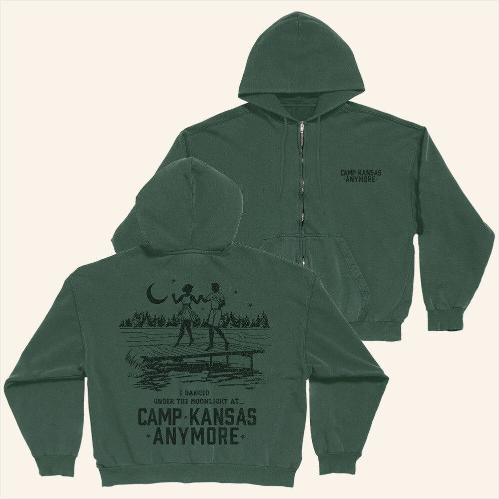 Camp Kansas Anymore Summer Dancing Zip Hoodie Role Model Merch Best Friend Birthday Gifts