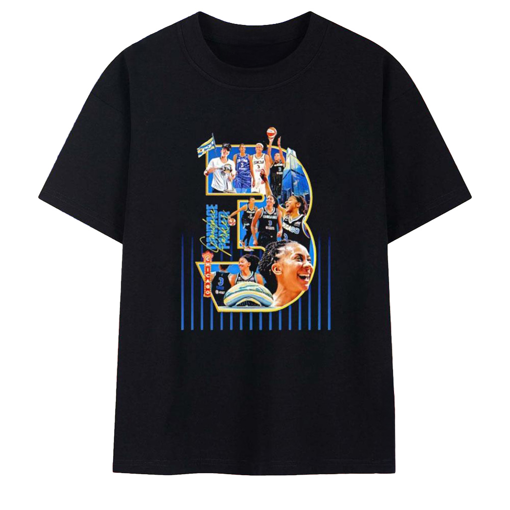 Candace Parker Merch No 3 Chicago Sky Jersey Will Forever Live In The Rafters T-Shirt