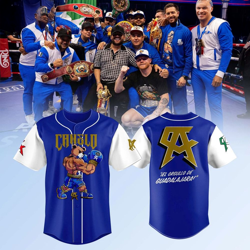 Canelo Alvarez Bear Boxing Special Baseball Jersey Canelo Alvarez Merch Father's Day Presents