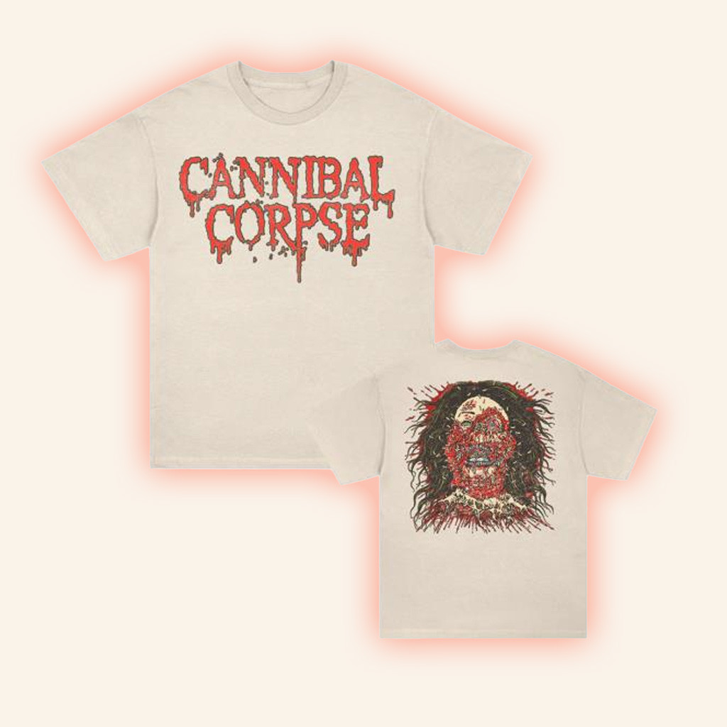 Cannibal Corpse Merch Logo Face Rot T-Shirt Gifts For Father