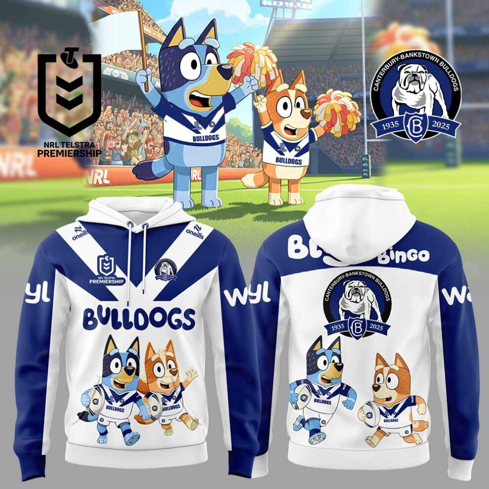 Canterbury Bulldogs X Bluey And Bingo Hoodie Best Gift For Football Lovers