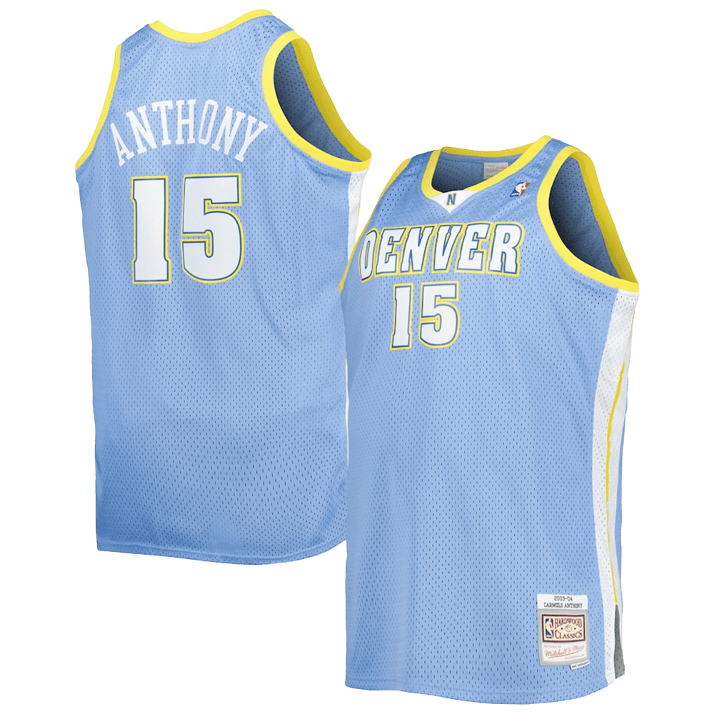 Carmelo Anthony Merch Denver Nuggets 15 Carmelo Anthony Jersey Father's Day Gifts For Husband