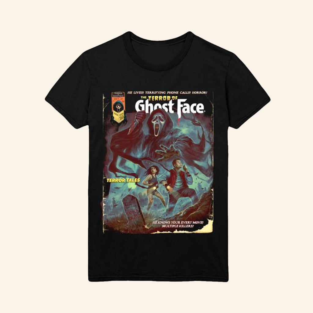 Cavitycolors Merch The Terror Of Ghost Face T-Shirt Halloween Gifts For Dad
