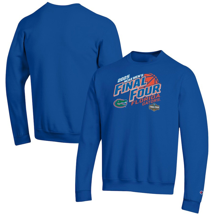 Champion Royal Florida Gators 2025 NCAA Men's Basketball Madness Final Four Sweatshirt Dad Gifts
