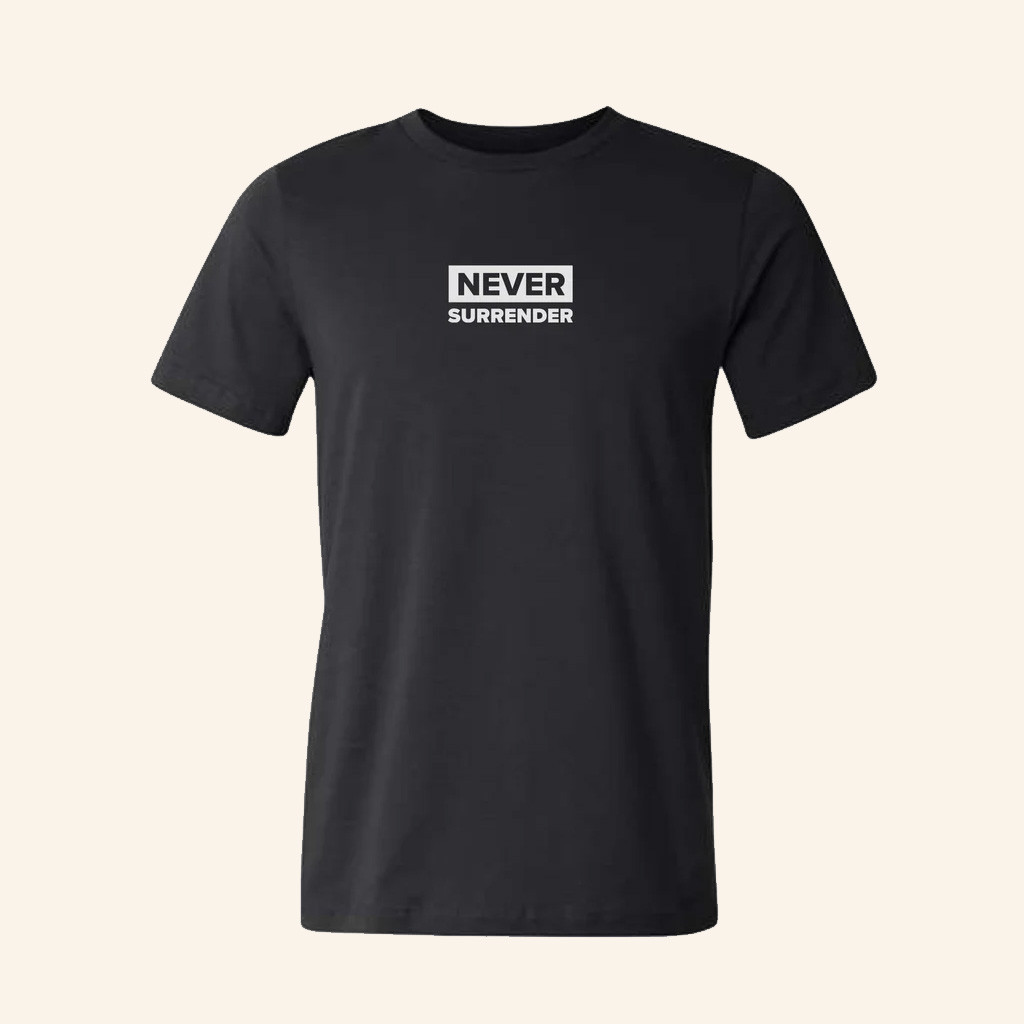 Charlie Kirk Shirt Black Never Surrender T-Shirt Charlie Kirk Merch Patriotic Clothing Dad Gifts