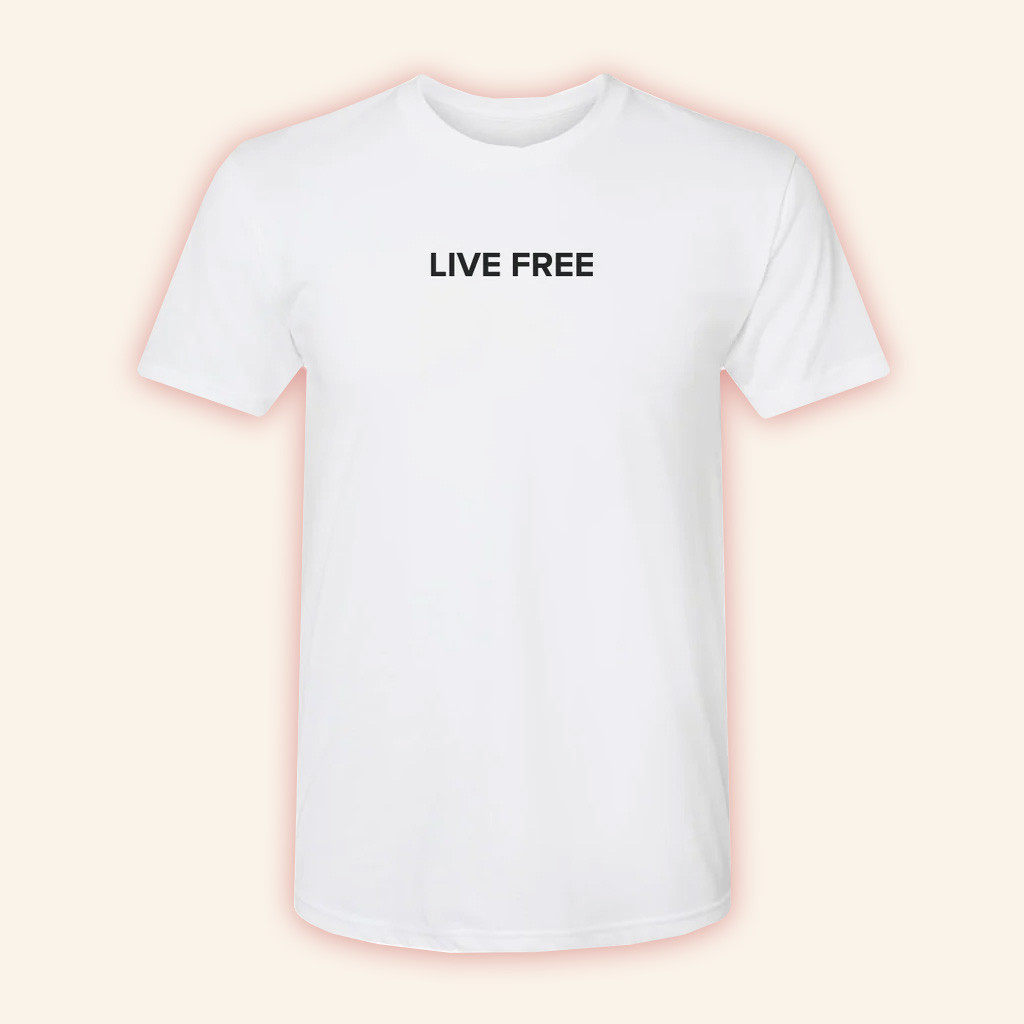 Charlie Kirk Shirt White Live Free T-Shirt Charlie Kirk Merch Trump 45 47 Shirt Dad Giftsv