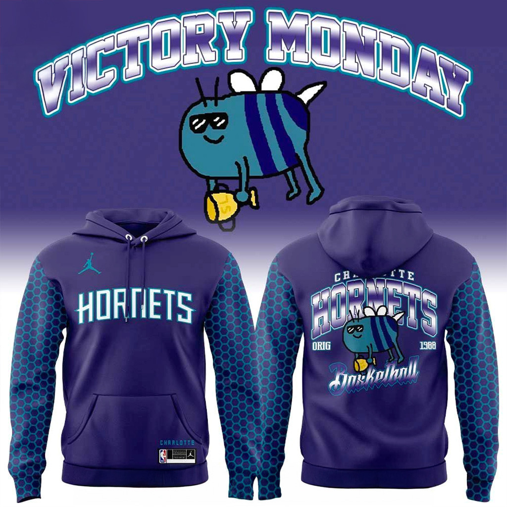 Charlotte Hornets Victory Monday Hoodie Charlotte Hornets Merch Gifts For Husband