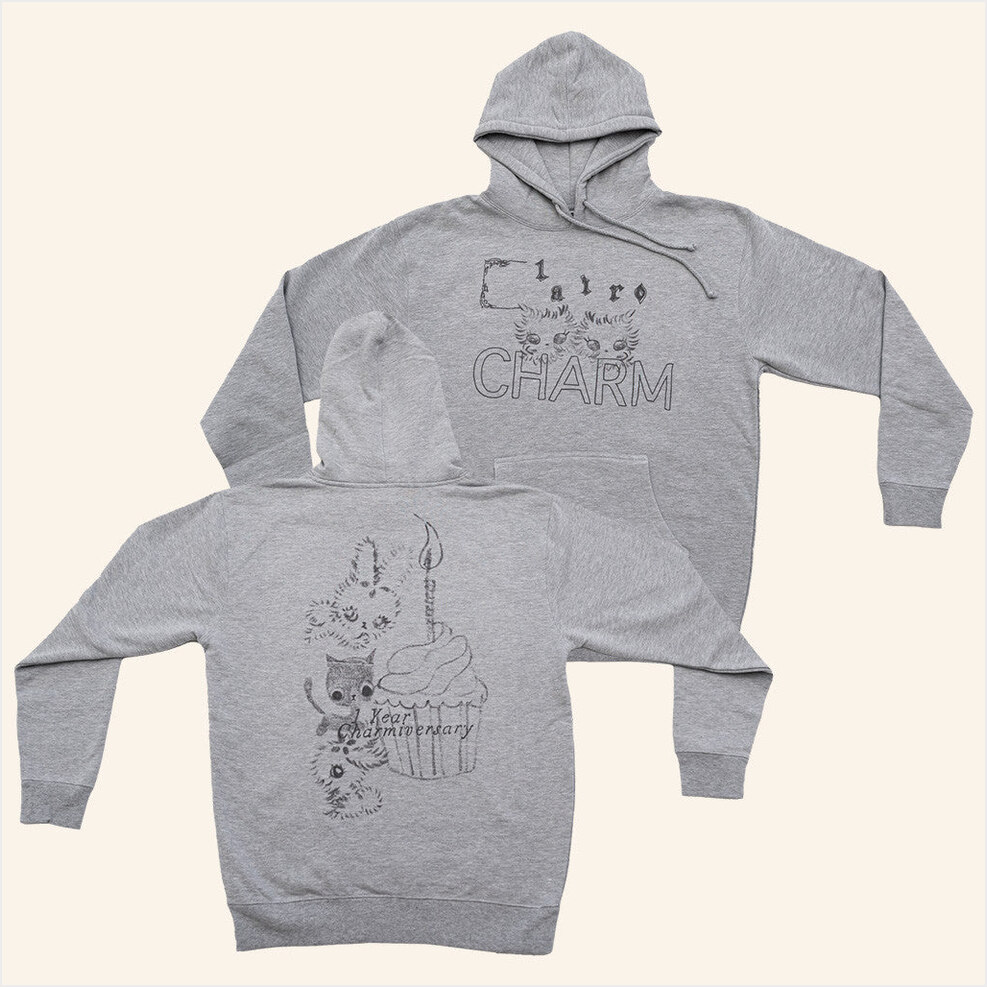 Charm Anniversary Hoodie Clairo Charm Merch Grey BFF Birthday Gifts Ideas Christmas Presents