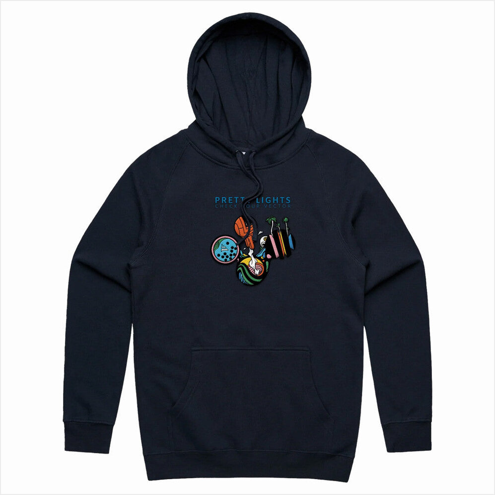 Check Your Vector Hoodie Pretty Lights Merch Navy Birthday Gifts For Best Friend